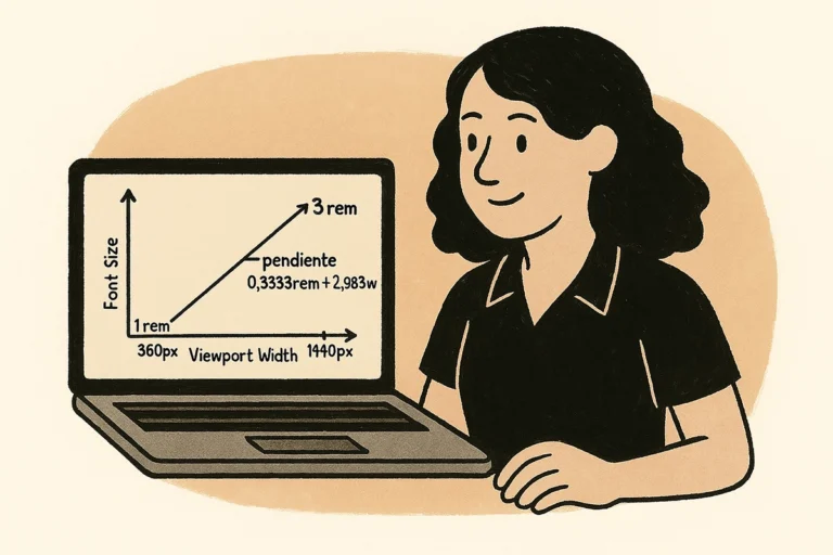Tipografía fluida con la función CSS clamp()